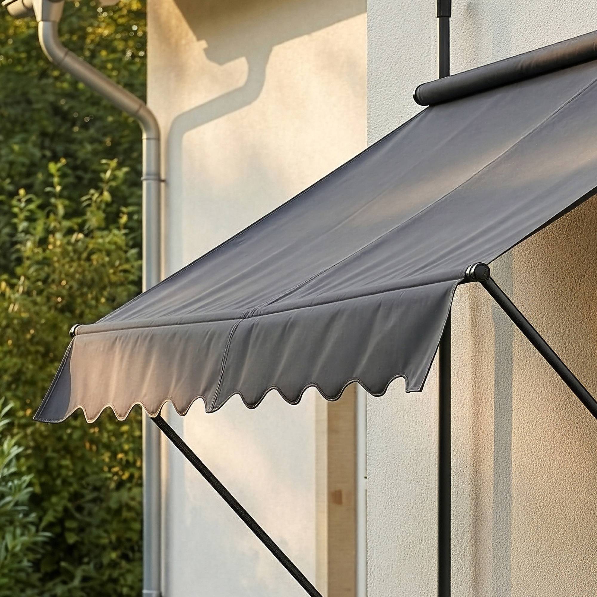 Pro.Tec - Store Banne Manuel Auvent Téléscopique 150 x 120 x 220-309 cm Gris [pro.tec] - Imagen 5