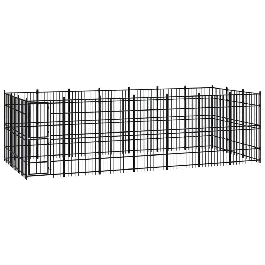 Vidaxl - Chenil d'extérieur pour chiens Acier 19,35 m² vidaXL 3097978 - Imagen 1