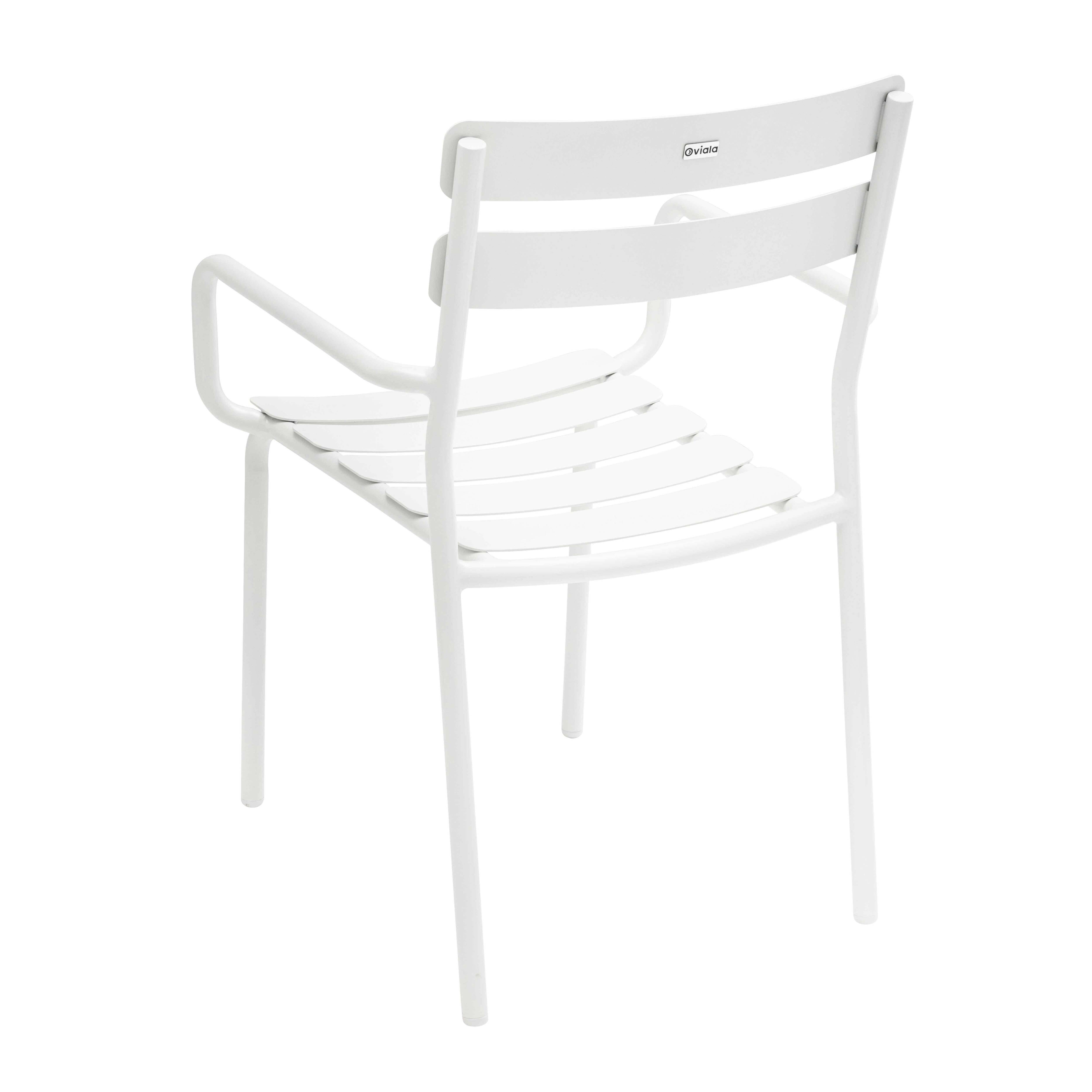 Oviala - Ensemble table de jardin et 8 fauteuils blanc Almada - Oviala - Imagen 6