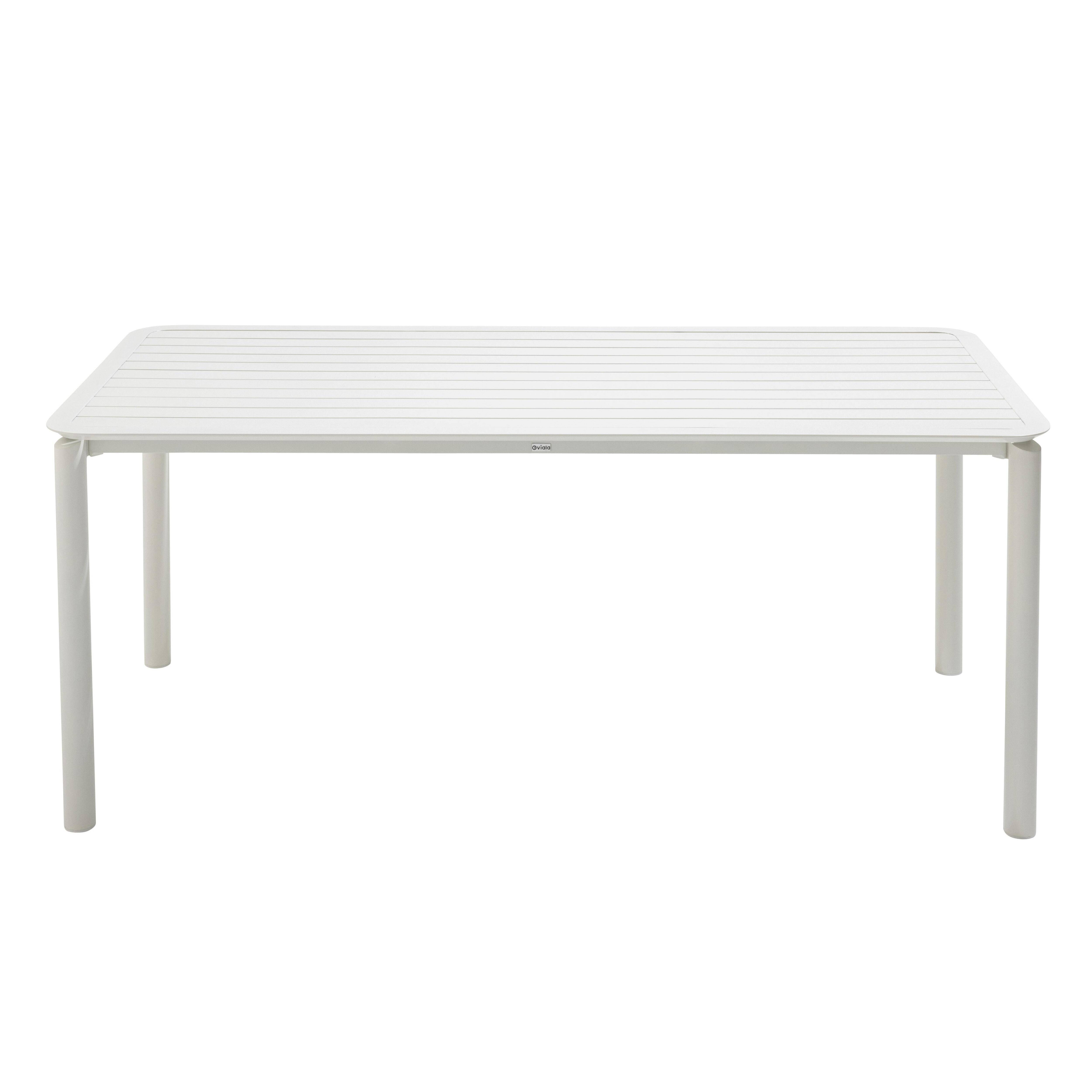 Oviala - Ensemble table de jardin et 8 fauteuils blanc Almada - Oviala - Imagen 3