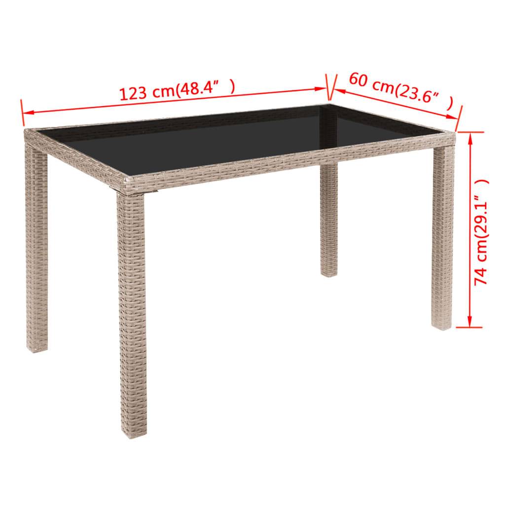 Vidaxl - Ensemble à manger d'extérieur avec coussins 5 pcs Rotin Beige vidaXL 42555 - Image 3