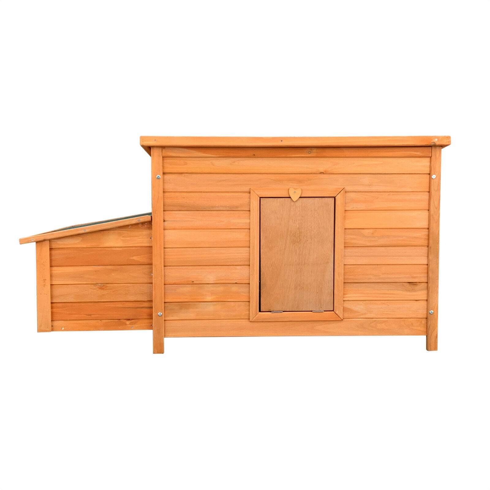 Helloshop26 - Poulailler compact pratique toit hydrofuge avec nichoir 136 cm bois brun - Imagen 5