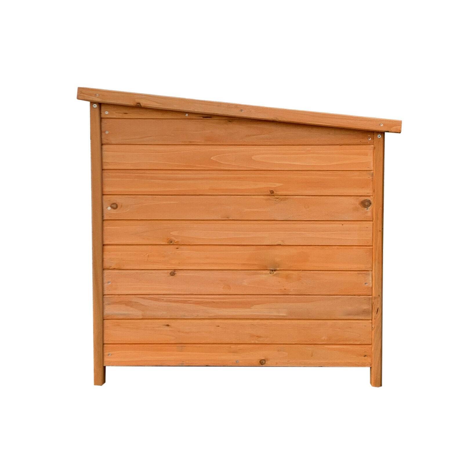 Helloshop26 - Poulailler compact pratique toit hydrofuge avec nichoir 136 cm bois brun - Imagen 6