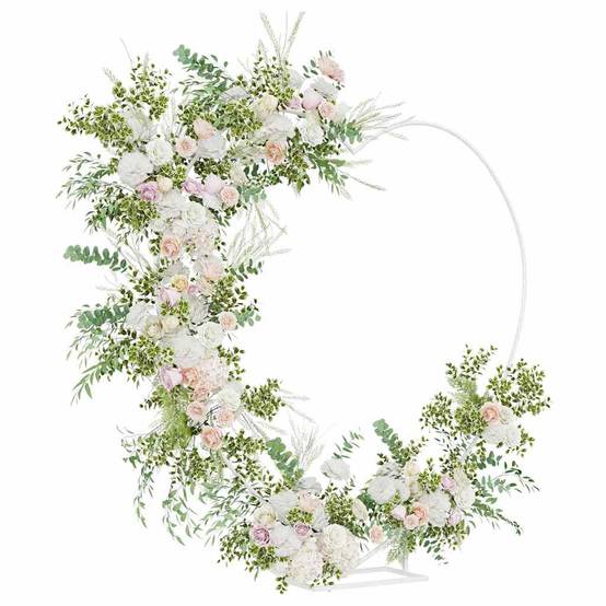 Arche de mariage Cœur en acier blanc pour cérémonie romantique jardin 195x211 cm - ComfortXL Outdoor Living - Image 3