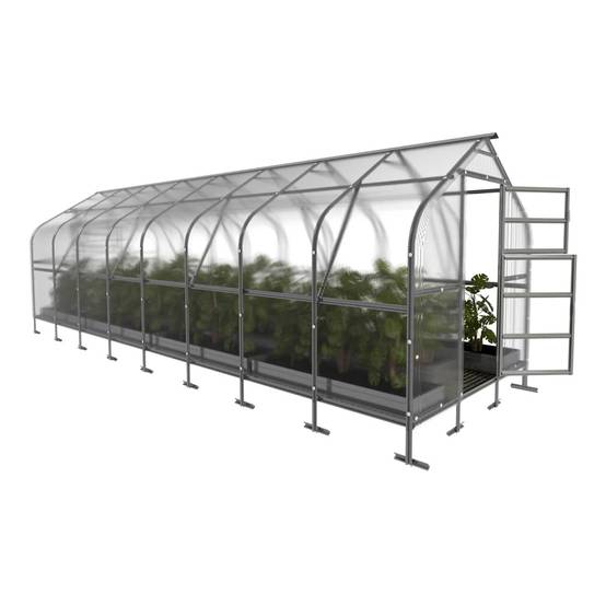 Serre KLASIKA*DROP 20m2, 2,5m x 8m, 4 mm avec revêtement en polycarbonate - Image 3