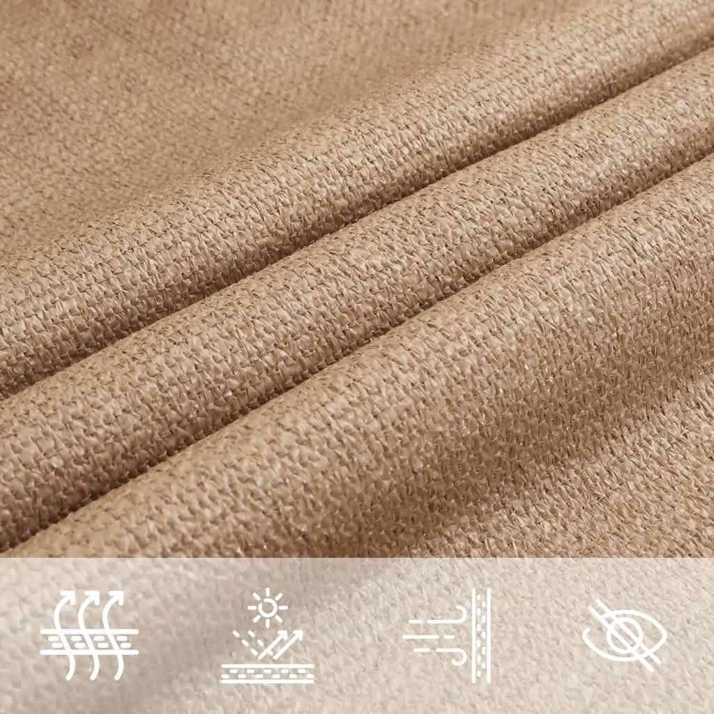 Voile d'ombrage PEHD taupe 300 x 450 cm - PANGIVO - Image 6
