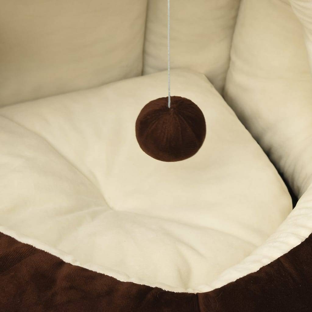 Vidaxl - Lit pour chat 50x50x45 cm Marron et crème vidaXL 171400 - Imagen 4