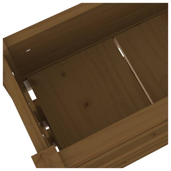 Maison Chic - Jardinière, Bac à fleurs, Pot de fleurs Marron miel 112x25x104,5 cm Bois massif de pin - Imagen 7