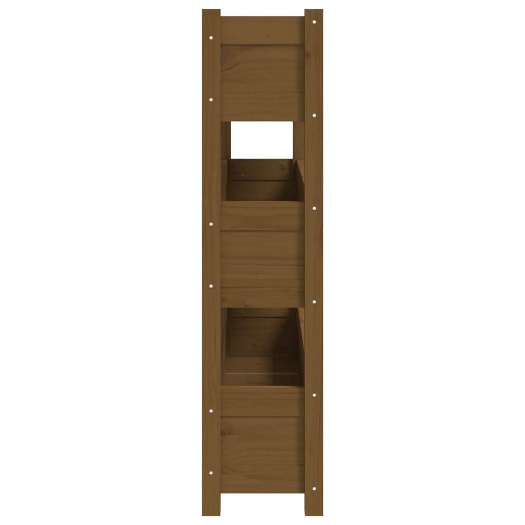Maison Chic - Jardinière, Bac à fleurs, Pot de fleurs Marron miel 112x25x104,5 cm Bois massif de pin - Imagen 6