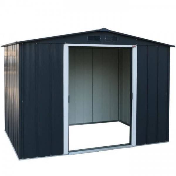 Duramax - Abri de jardin en métal 4,77 m2 - DURAMAX - Kit d'ancrage inclus - Gris anthracite - Image 2