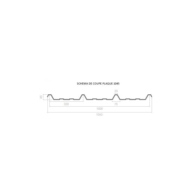Bac acier laqué 1045 50/100 - Coloris - Beige 1015, Largeur - 105 cm, Longueur - 250 cm - Image 3