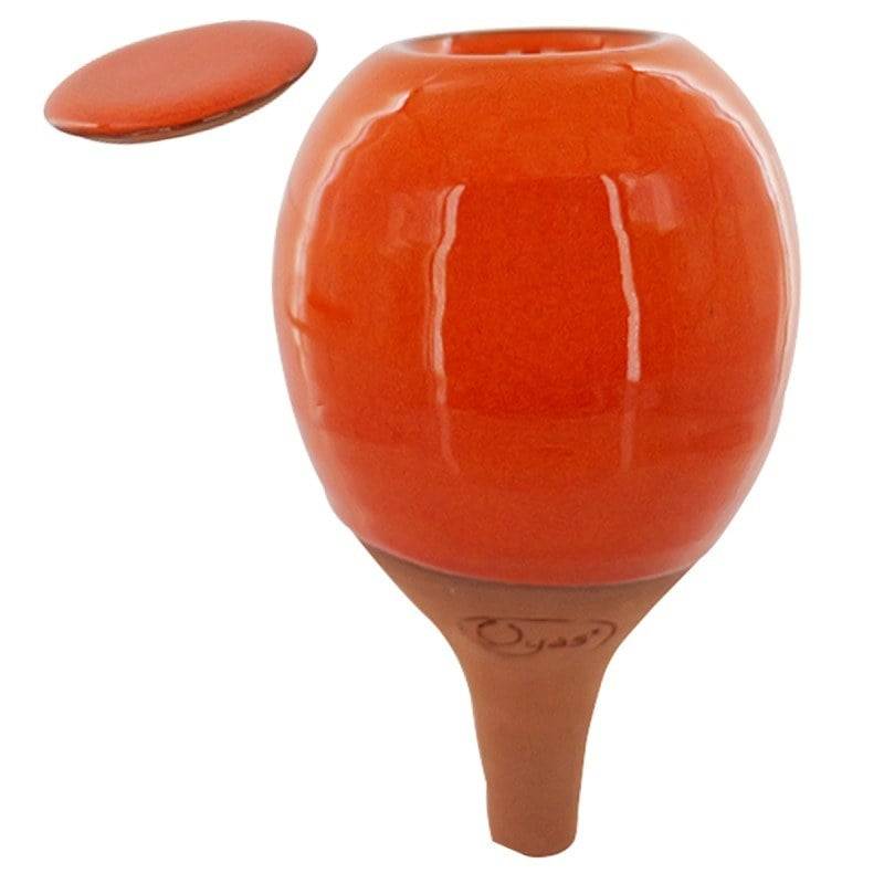 Ferme Du Moutta - Oya d'arrosage 30 cl en céramique faite main pour pots de fleurs, orange - Image 2