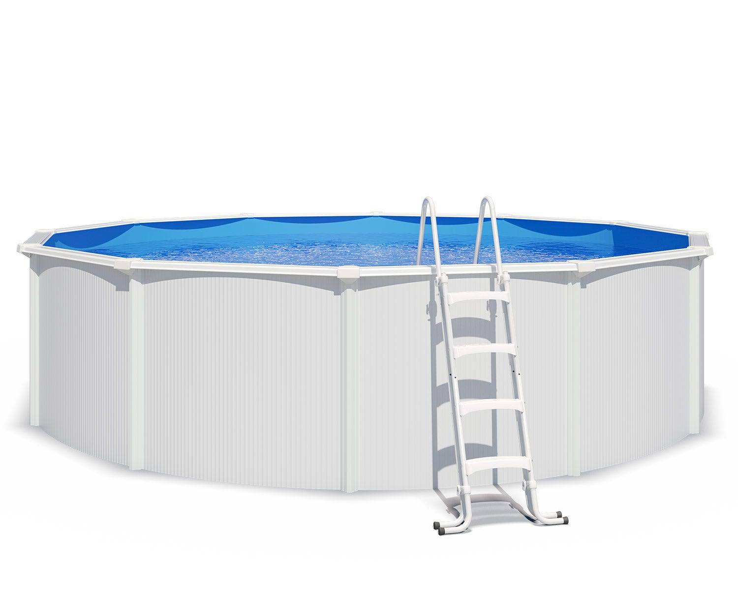 Piscine hors sol acier ronde diam 5,50 x 1,32 m blanche SAPHIR - Image 1