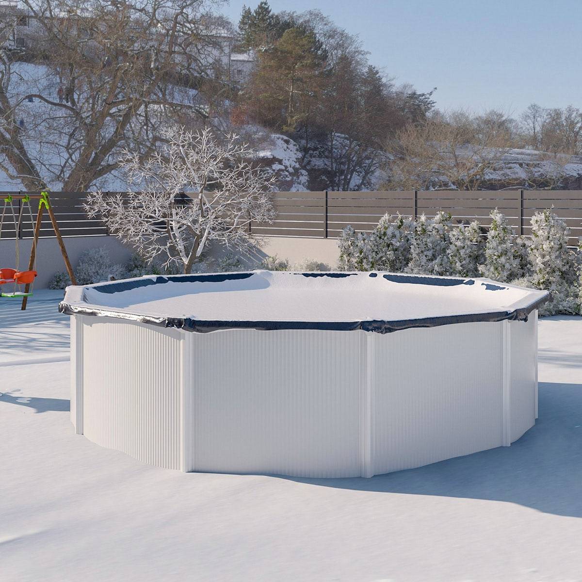 Piscine hors sol acier ronde diam 5,50 x 1,32 m blanche SAPHIR - Image 6