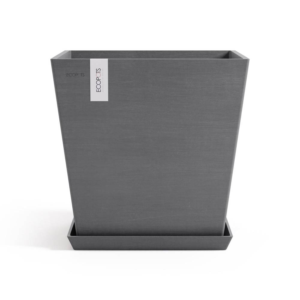 Ecopots - Pot Carré Rotterdam 45 Gris + réservoir d'eau - 45,4 x 45,4 x H. 44 cm - 63,5 L ECOPOTS - Imagen 3