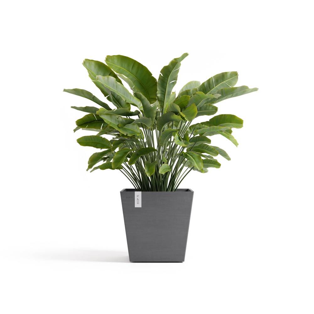 Ecopots - Pot Carré Rotterdam 45 Gris + réservoir d'eau - 45,4 x 45,4 x H. 44 cm - 63,5 L ECOPOTS - Imagen 1