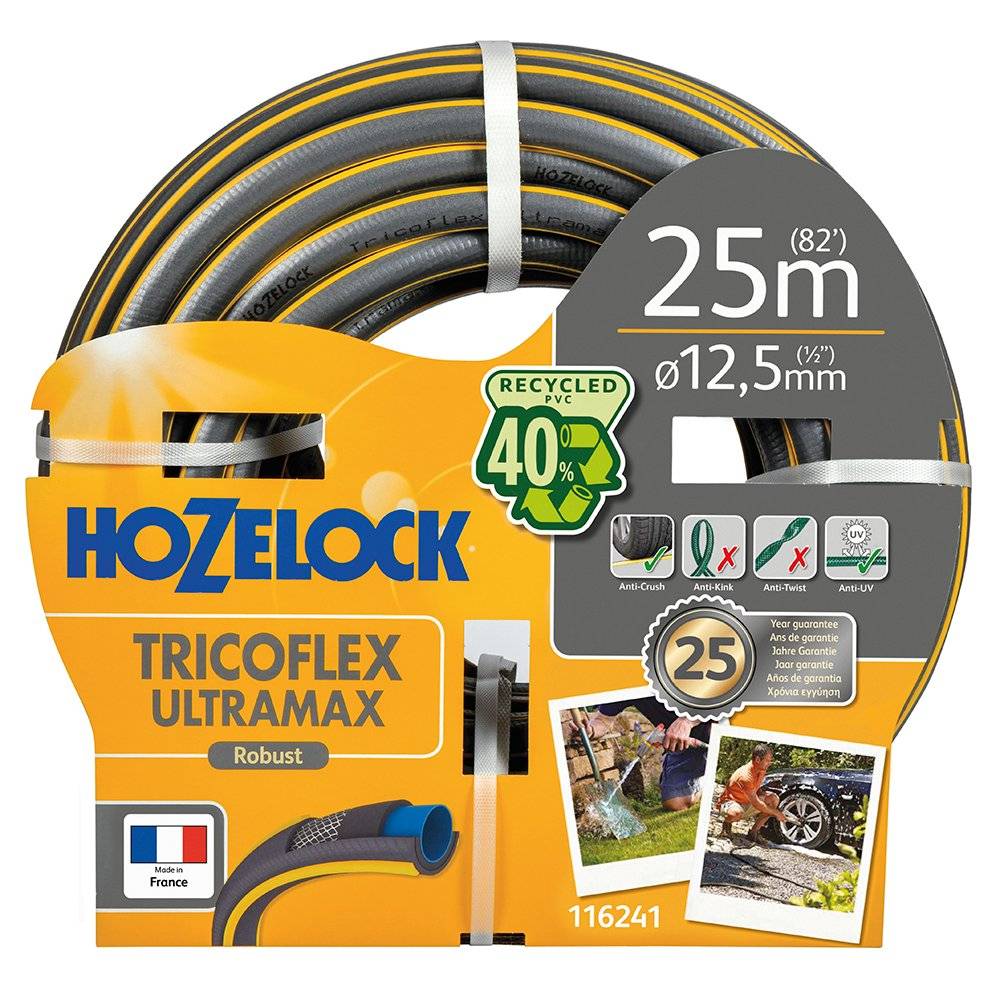 Hozelock - Tuyau d’arrosage anti écrasement Ultramax usage domestique diamètre 25 50 m gris jaunes HOZELOCK - Imagen 1