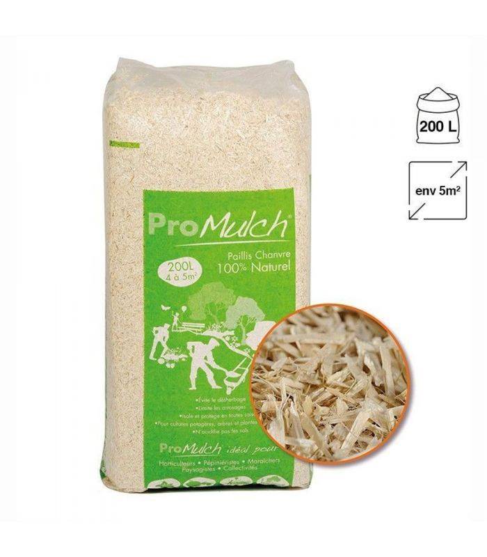 Paillis de chanvre dégradable sans pesticide, 10  balles de 200 litres - F-PAI003-10x200 - Image 3