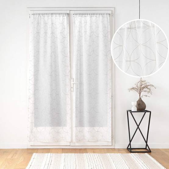 Paire de Voilages Passe-Tringle "Olympia" 70x200cm Gris - Image 6