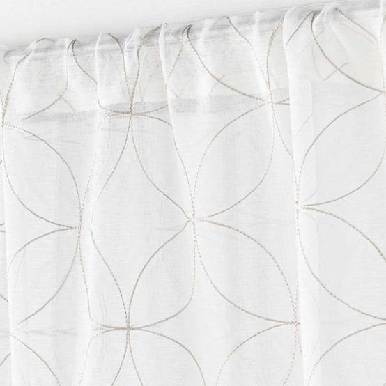 Paire de Voilages Passe-Tringle "Olympia" 70x200cm Gris - Image 2