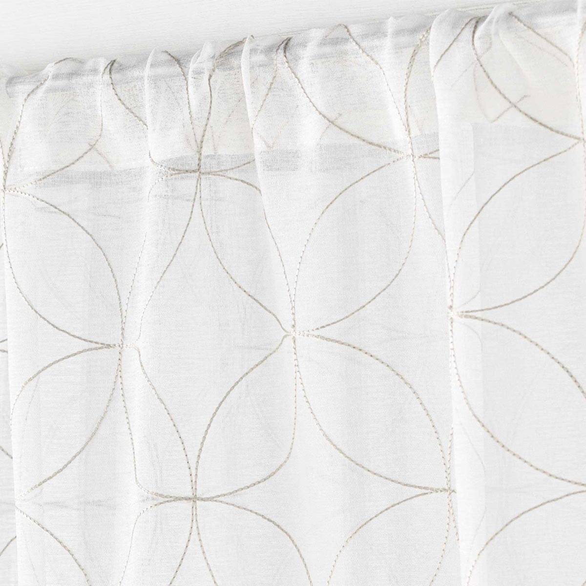 Paire de Voilages Passe-Tringle "Olympia" 70x200cm Gris - Image 2