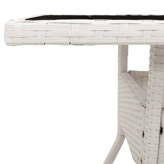 PANGIVO - Table de jardin résine tressée verre blanc 80 x 80 x 75 cm - PANGIVO - Image 9