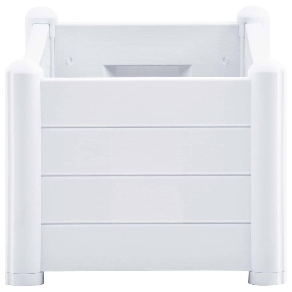 Helloshop26 - Jardinière lit surélevé plantes fleurs jardin PP 100 x 43 x 35 cm blanc - Imagen 3