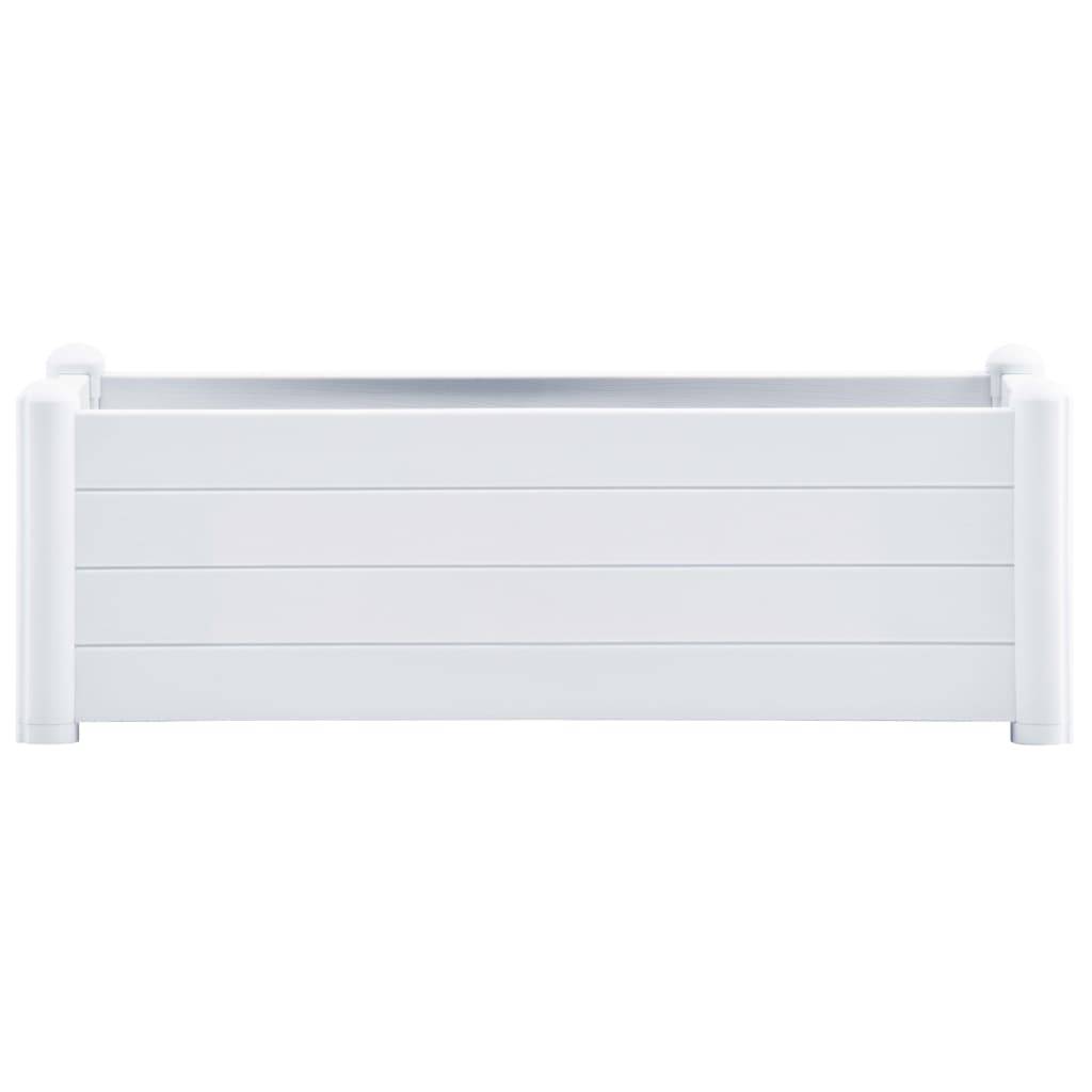 Helloshop26 - Jardinière lit surélevé plantes fleurs jardin PP 100 x 43 x 35 cm blanc - Imagen 2