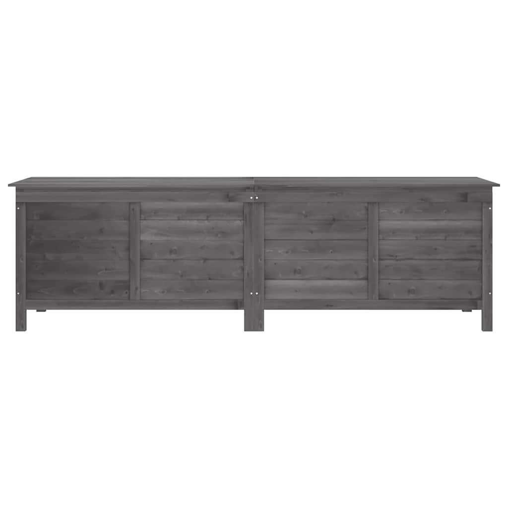 Coffre de Rangement Jardin Bois de Sapin Massif Grande Capacité Anthracite 198.5 cm – ComfortXL Outdoor Living - Image 4