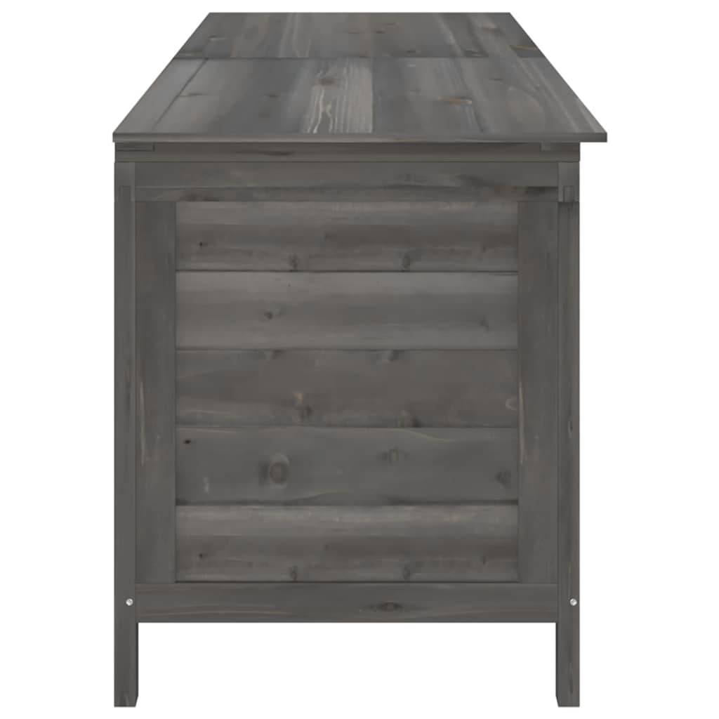 Coffre de Rangement Jardin Bois de Sapin Massif Grande Capacité Anthracite 198.5 cm – ComfortXL Outdoor Living - Image 5
