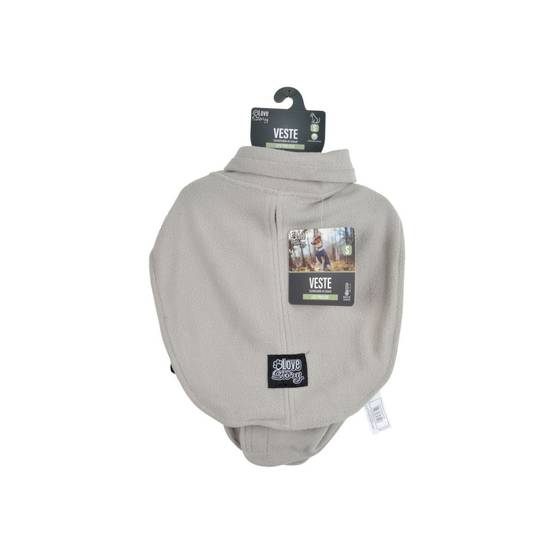 Love Story - Veste Polaire Chien "Frileux" 30cm Gris Clair - Image 8
