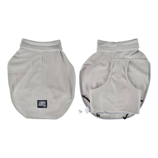 Love Story - Veste Polaire Chien "Frileux" 30cm Gris Clair - Image 1