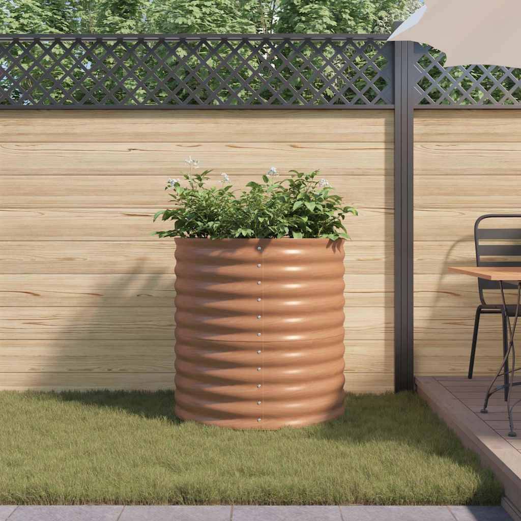 ComfortXL - Jardinière Haute Ergonomique en Métal Marron 81cm, Bac Potager pour Balcon – ComfortXL Outdoor Living - Image 4