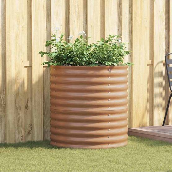 ComfortXL - Jardinière Haute Ergonomique en Métal Marron 81cm, Bac Potager pour Balcon – ComfortXL Outdoor Living - Image 1