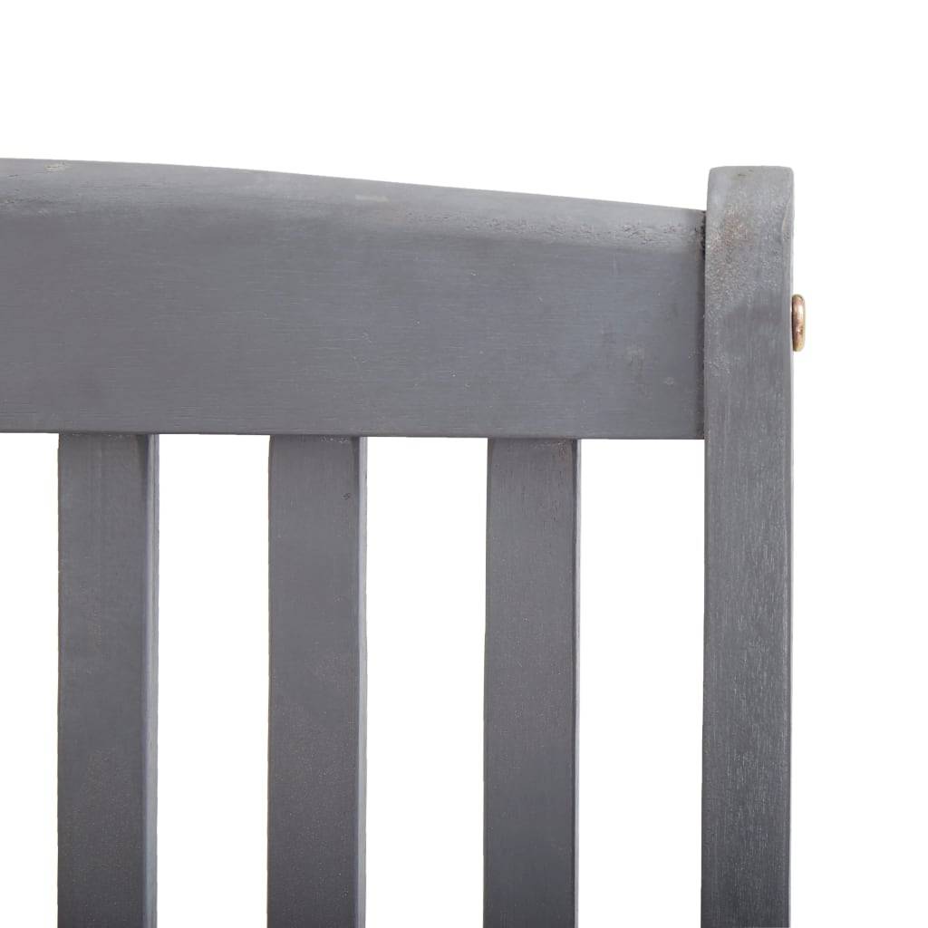 Lot de 4 chaises de jardin bois d'acacia gris 54 x 61 x 88 cm - PANGIVO - Image 7