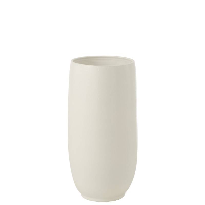 J-Line - Vase long en céramique blanc 31x31x71 cm - J-Line