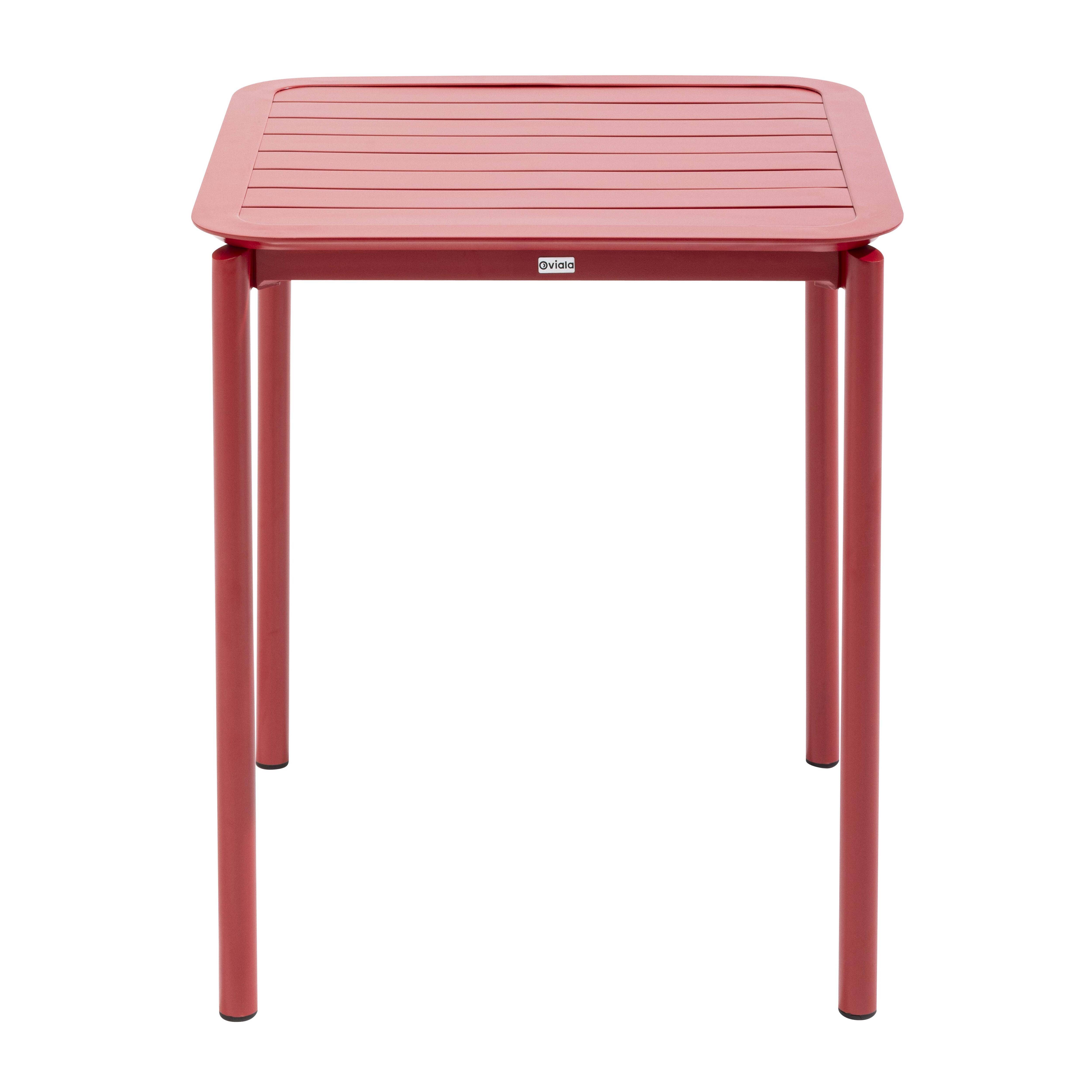 Oviala - Table carrée de terrasse (70x70cm) rouge foncé Almada - Oviala - Image 5