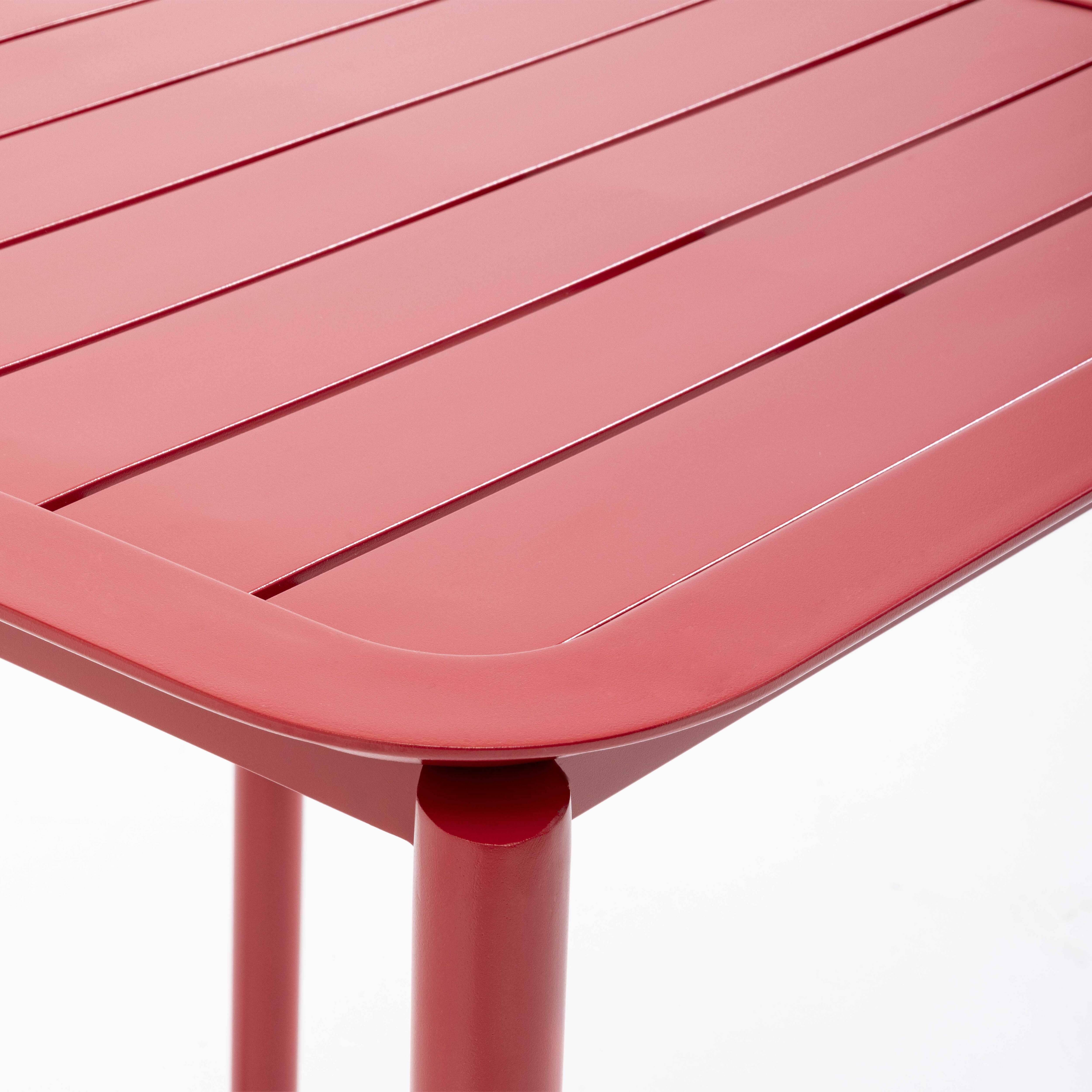 Oviala - Table carrée de terrasse (70x70cm) rouge foncé Almada - Oviala - Image 6