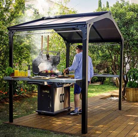 Canopia by Palram - Canopia Abri barbecue Austin 180 x 284 cm Aluminium Noir - Image 2