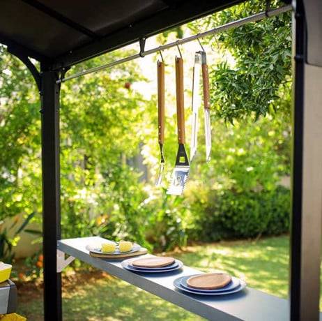 Canopia by Palram - Canopia Abri barbecue Austin 180 x 284 cm Aluminium Noir - Image 5