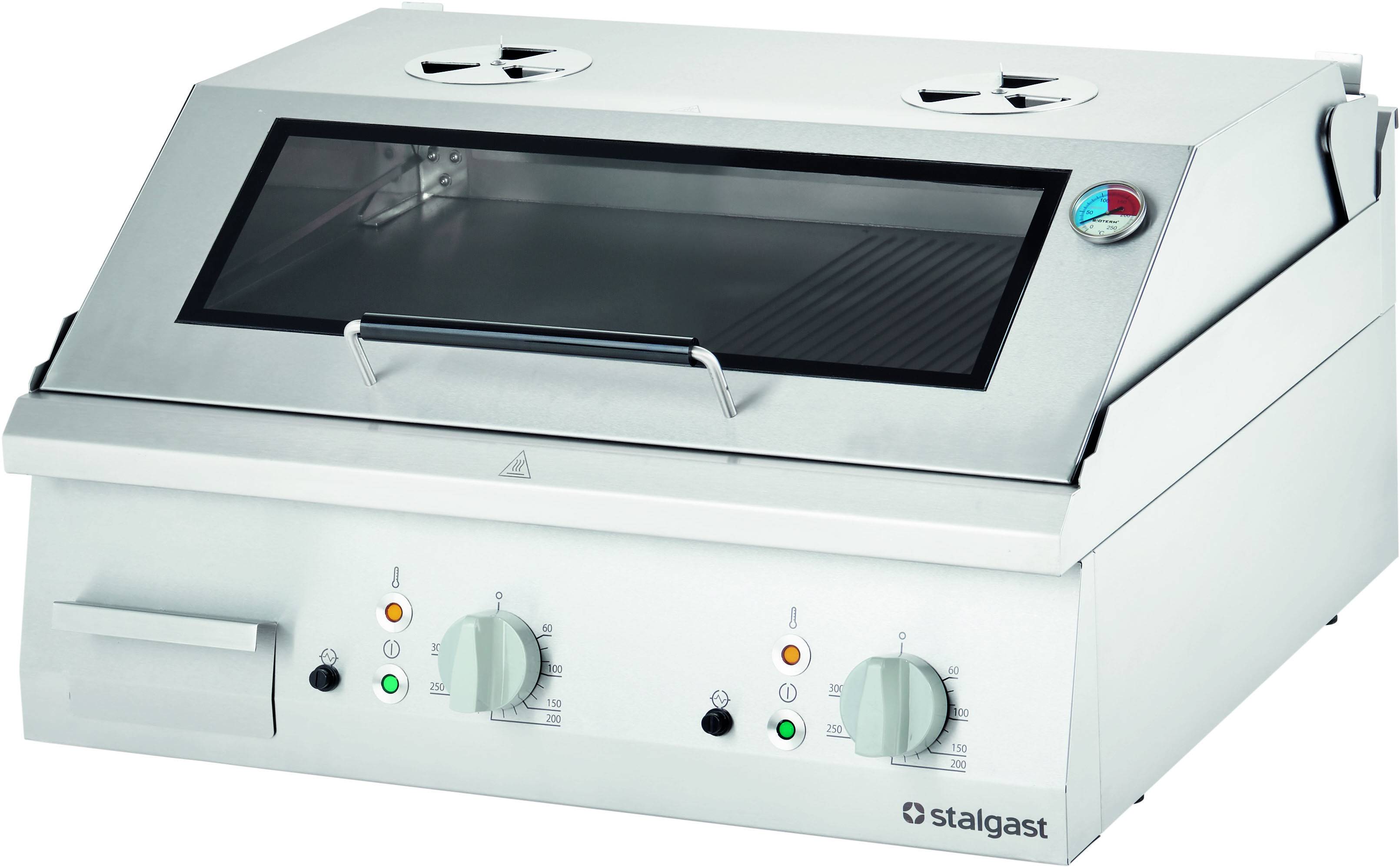 Plancha Électrique Rainurée avec Couvercle 8.1 kW - Stalgast