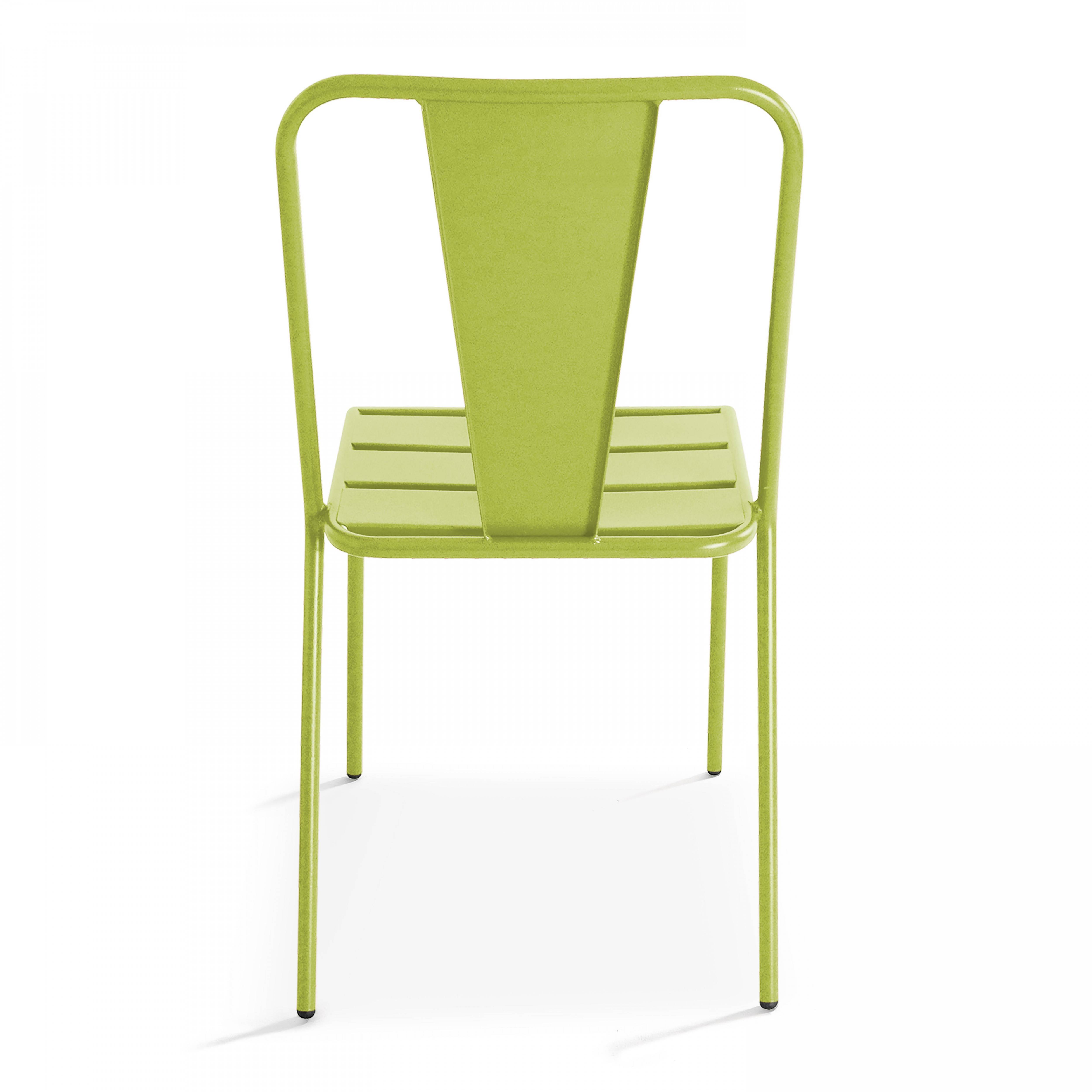 Oviala - Chaise de jardin en métal vert Dieppe - Oviala - Imagen 4