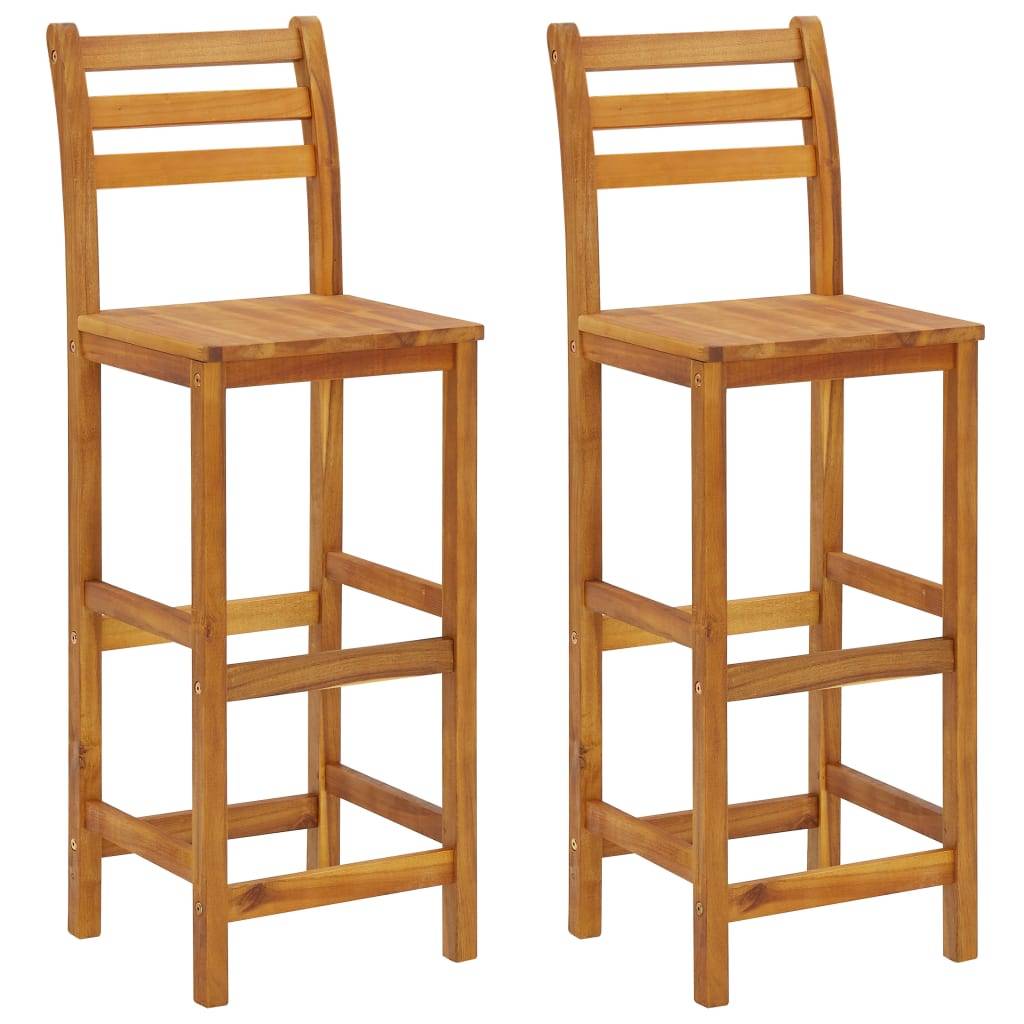 Maison Chic - Ensemble de 3 pcs bar de jardin - Mobilier d'extérieur - Mobilier de jardin bois d'acacia solide-JU2196 - Image 4