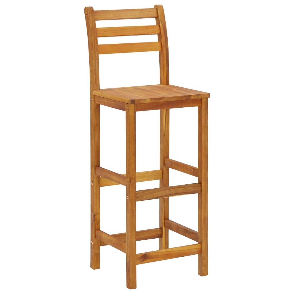 Maison Chic - Ensemble de 3 pcs bar de jardin - Mobilier d'extérieur - Mobilier de jardin bois d'acacia solide-JU2196 - Image 5