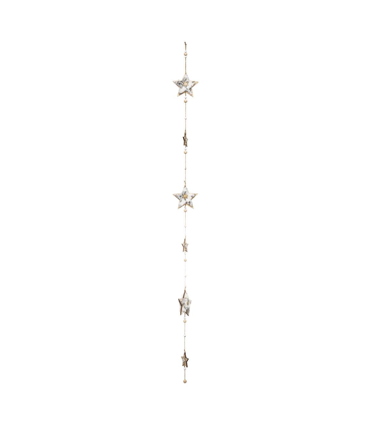Fééric Lights & Christmas - Guirlande de Noël avec motif Étoiles en fourrure L 150 cm - Imagen 2