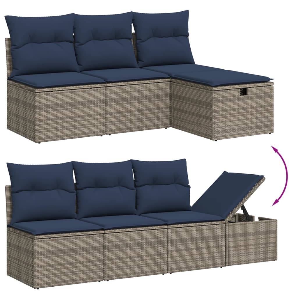 Salon de jardin vidaXL 8 pcs résine tressée marron - Salon de jardin - Rue du Commerce