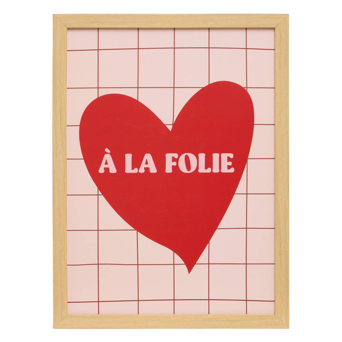 Atmosphera - Affiche encadrée Carine 21x30cm rose - Atmosphera Créateur d'intérieur - Image 2