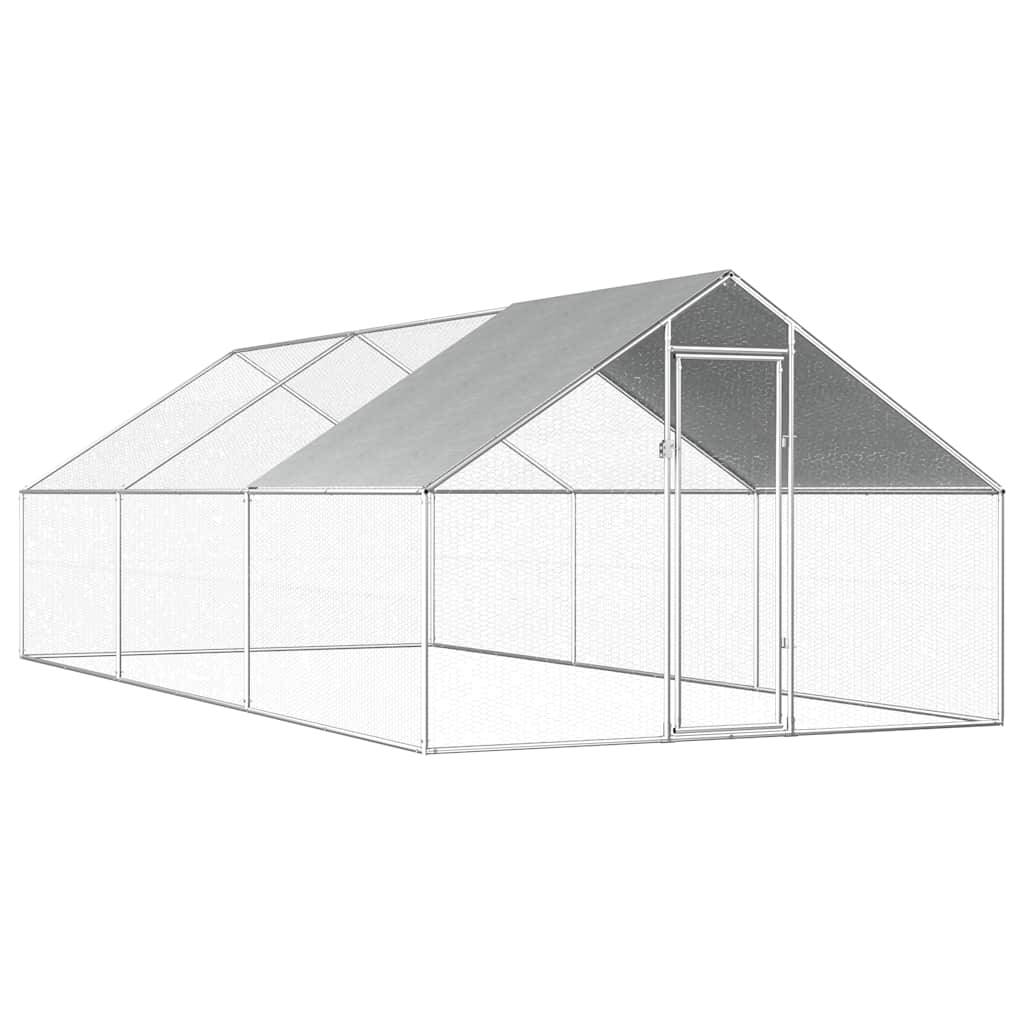 Vidaxl - Poulailler d'extérieur 2,75 x 6 x 1,92 m Acier galvanisé vidaXL 170790 - Image 1