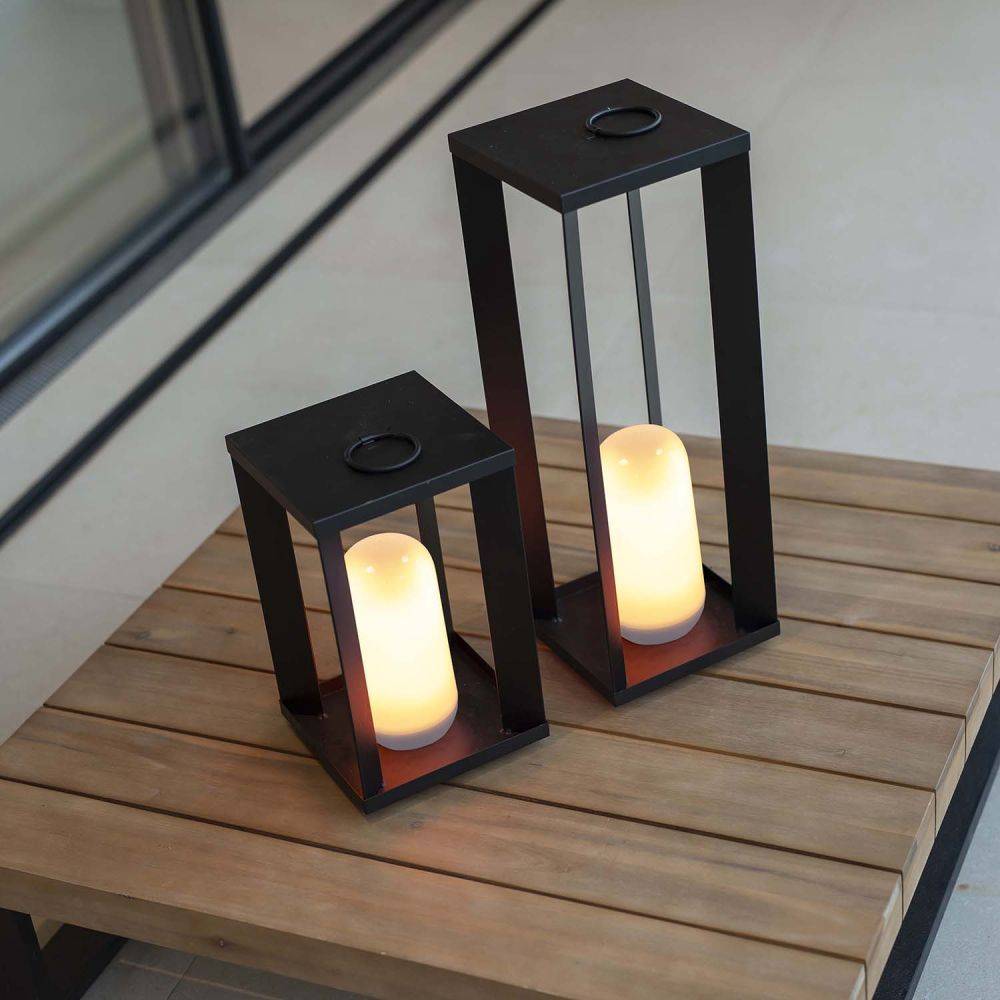 Lanterne de jardin en métal sur batterie Siroco 50 cm - Imagen 2