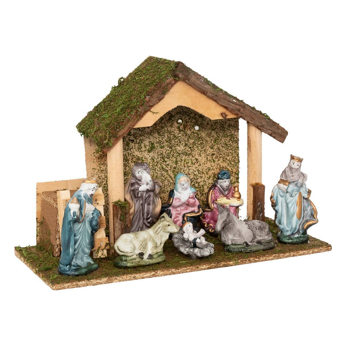 Feeric Christmas - Crèche de Noël lumineuse avec 8 santons H20cm 5 LED - Feeric Lights & Christmas - Imagen 1